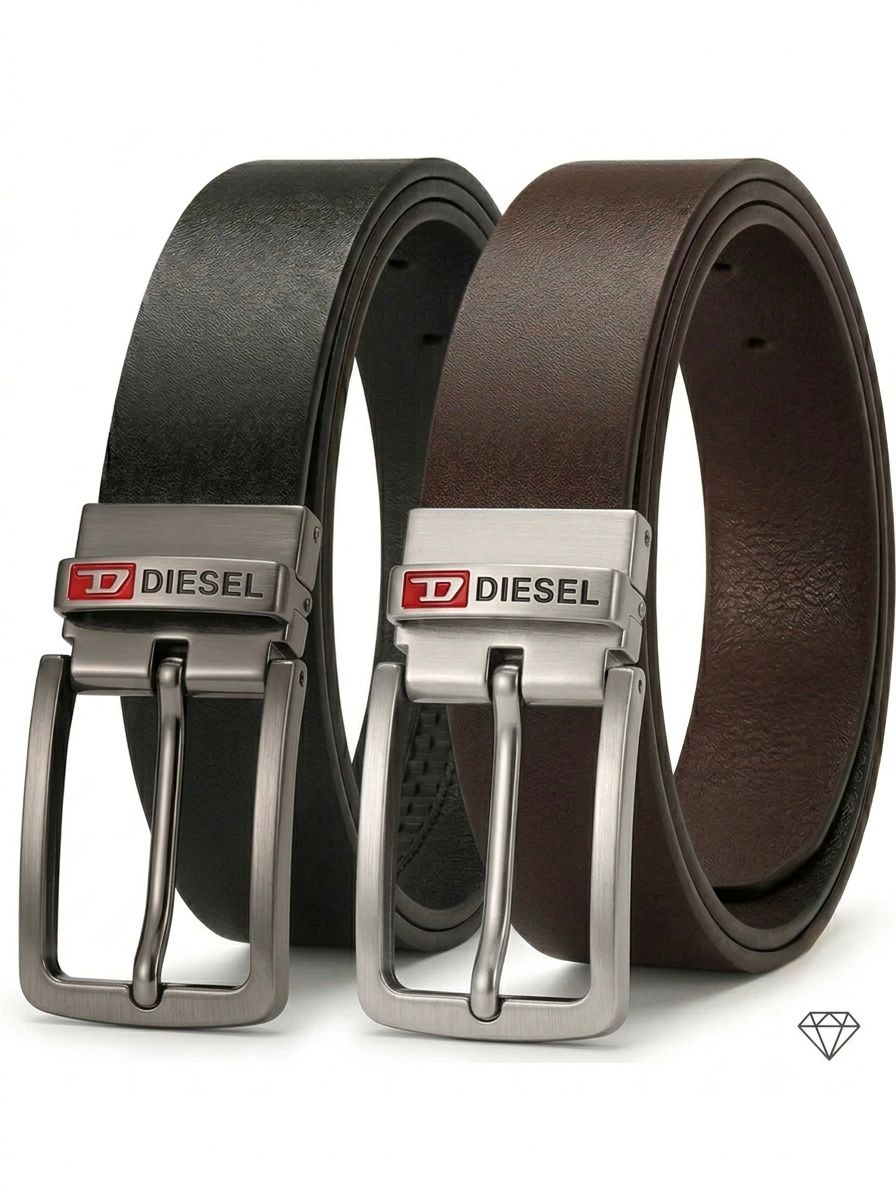 Pur leather belt 2side