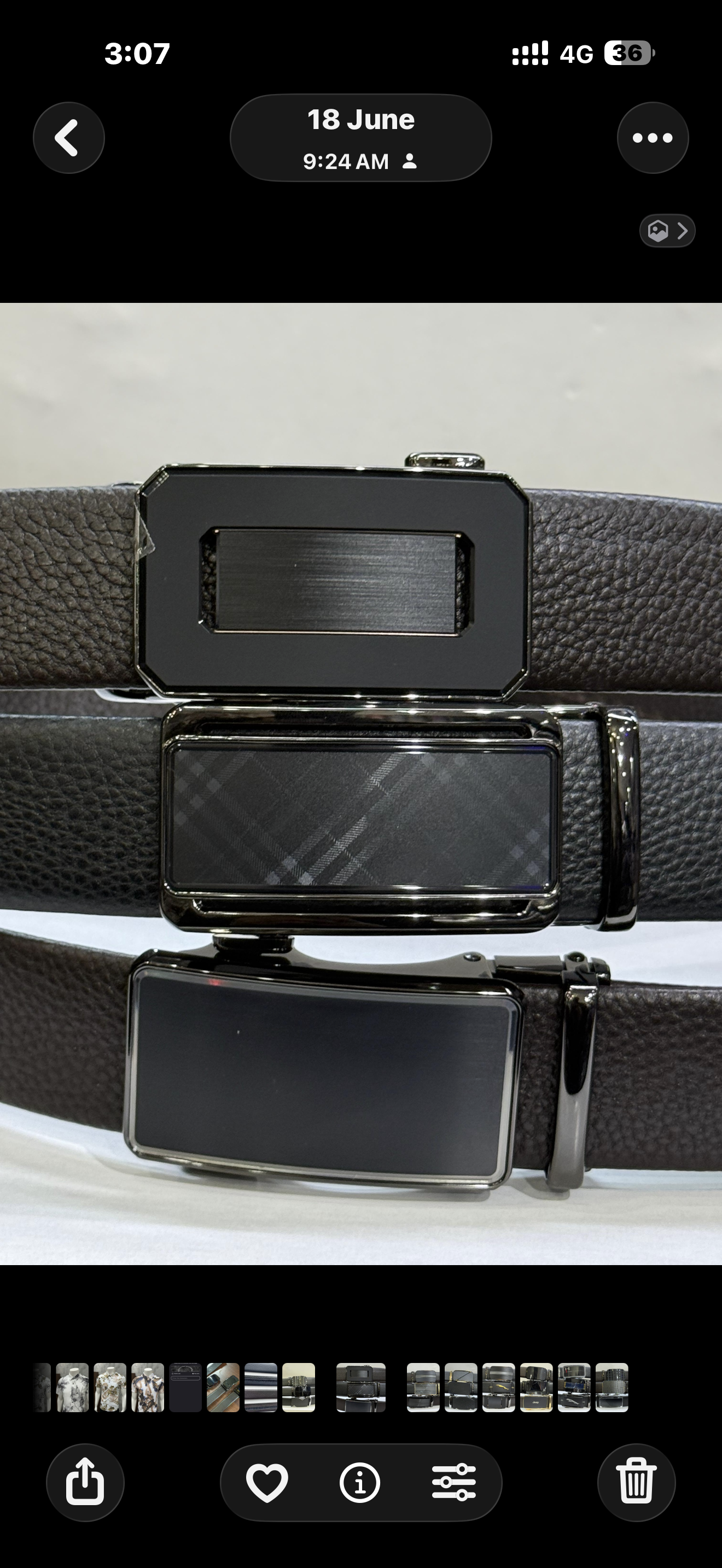 Pur belt leather 1 side
